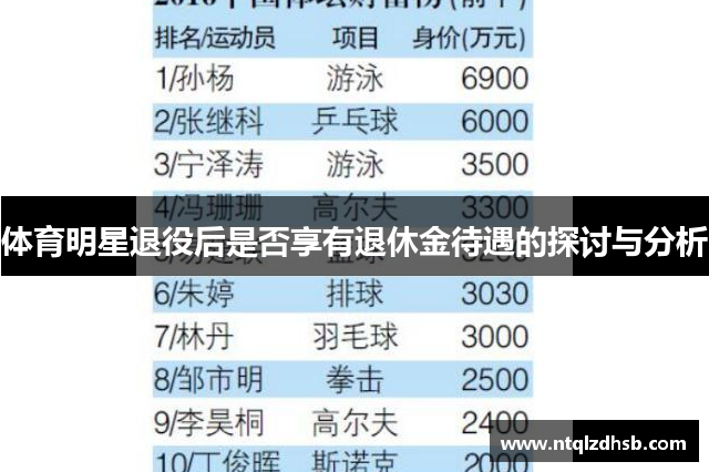 体育明星退役后是否享有退休金待遇的探讨与分析